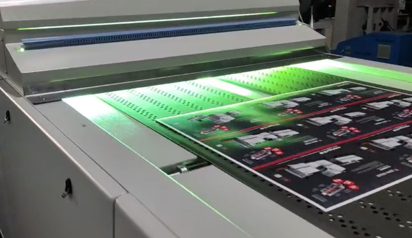 Screen printing for UV dryer
